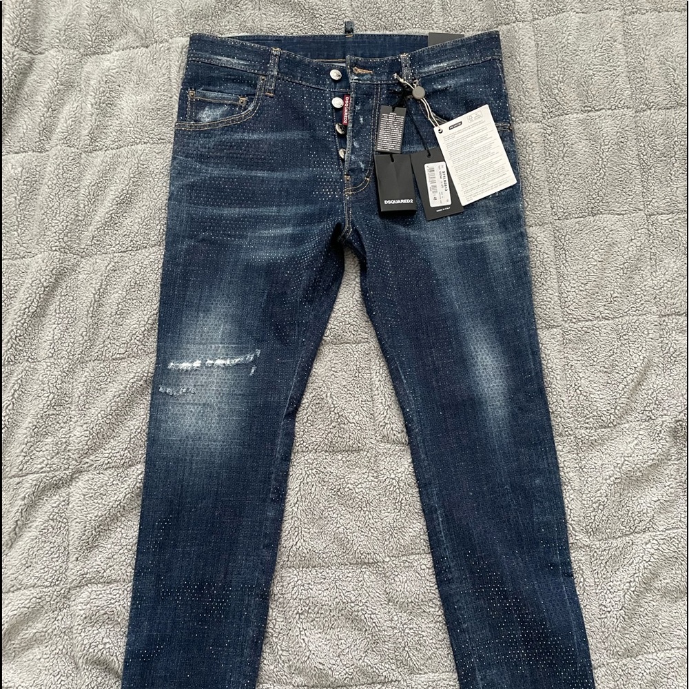 Dsquared2 micro studded jeans size IT48 ( USA 32)